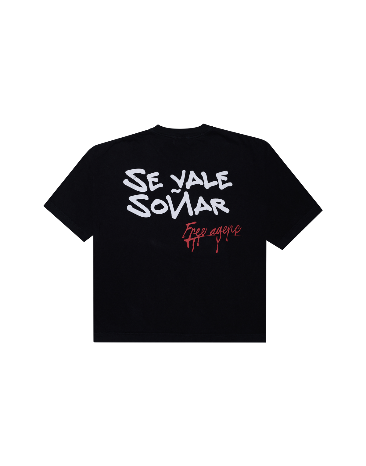 De Peores Black Vintage Cropped Tee